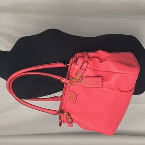 Vintage Coach Madison Kara Carryall Leather Large Shoulder Satchel